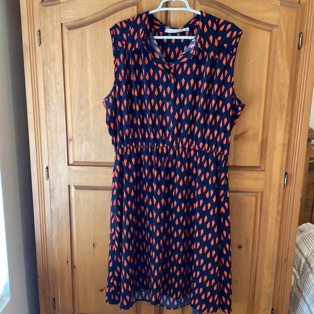 Liberty Love Diamond Print Dress Size: 3X